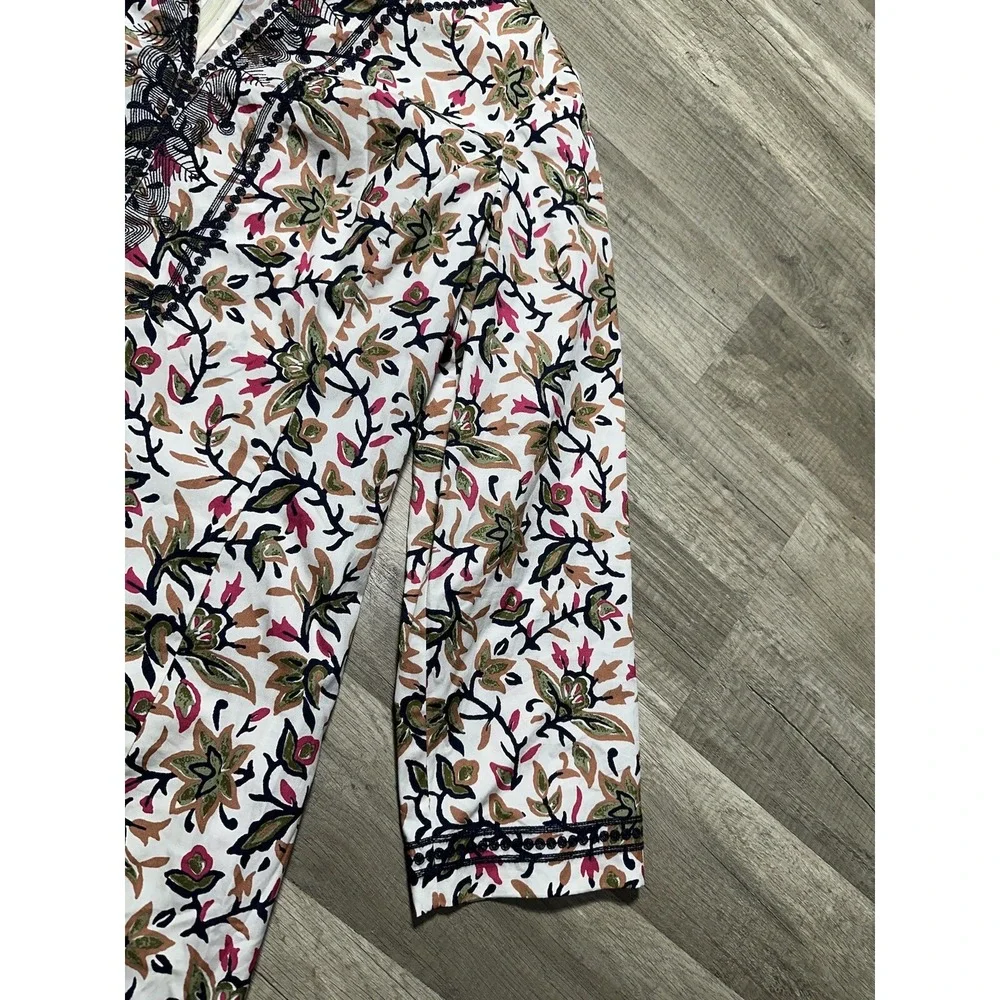 Tory Burch Women's Printed 3/4 Sleeve Tunic Mini Dress‎ Floral Size 12
